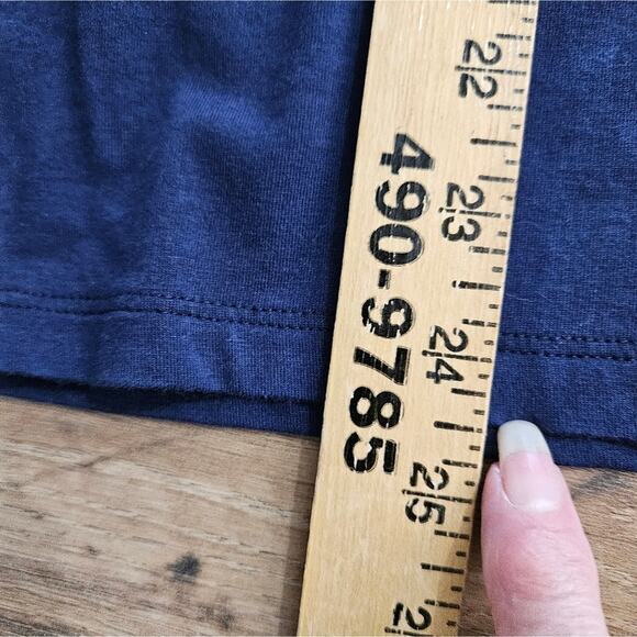 MICHAEL Michaek Kors Top Womens Small Gold Toned Shoulder Cutout Blue Cotton - Picture 10 of 13